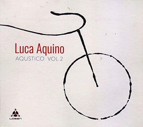 CD cover for Luca Aquino’s “Aqustico Vol 2” featuring a bicycle outline.