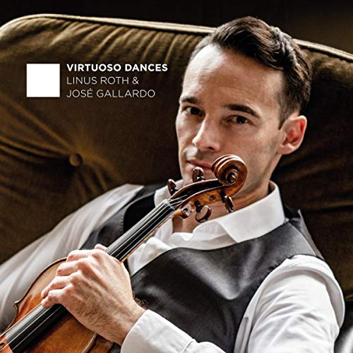 CD cover featuring a man with a violin, Linus Roth & José Gallardo.