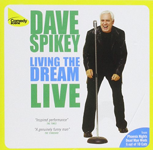 CD cover featuring comedian Dave Spikey in a suit at a microphone.