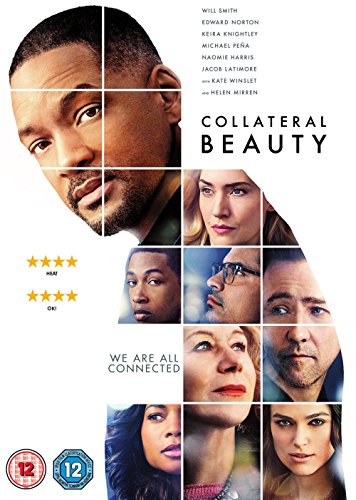 DVD cover for Collateral Beauty featuring a collage of the cast's faces.