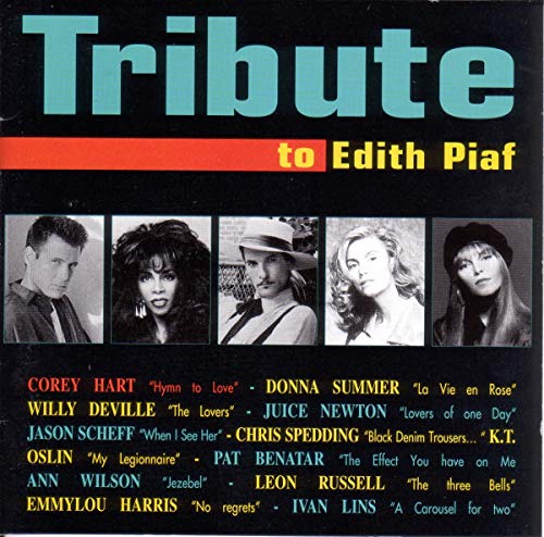 CD cover for "Tribute to Edith Piaf" featuring artist portraits.