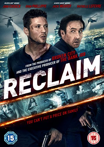"Reclaim" DVD cover featuring two men and cityscape with helicopters and explosions.