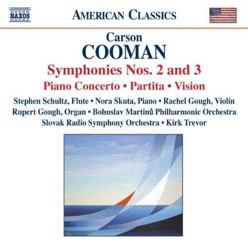 "CD cover featuring abstract ocean art and text about classical music compositions."