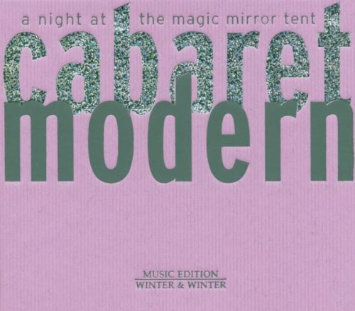 Pink CD cover with "cabaret modern" text in large black and green letters.