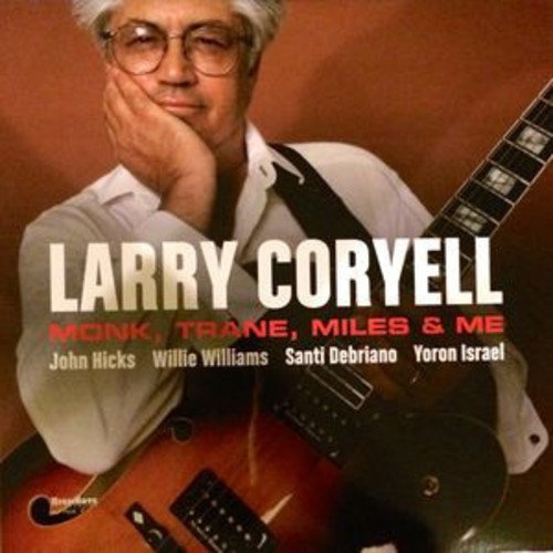 Album cover featuring Larry Coryell with a guitar, against a brown background.