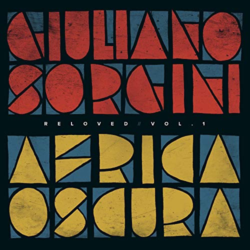 Vinyl album cover: "Africa Oscura Reloved Vol. 1" with geometric text.