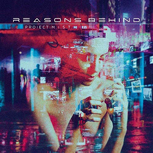 CD cover with a woman’s face overlaid with digital city imagery.