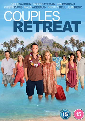 "Couples Retreat DVD cover featuring a group of people on a tropical beach."