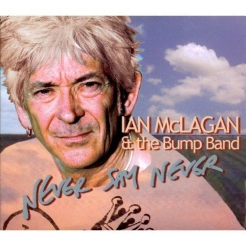 Album cover featuring Ian McLagan with text and a cloudy sky background.
