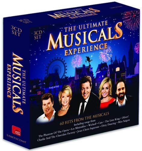 3CD set of “The Ultimate Musicals Experience” with performers and London skyline.