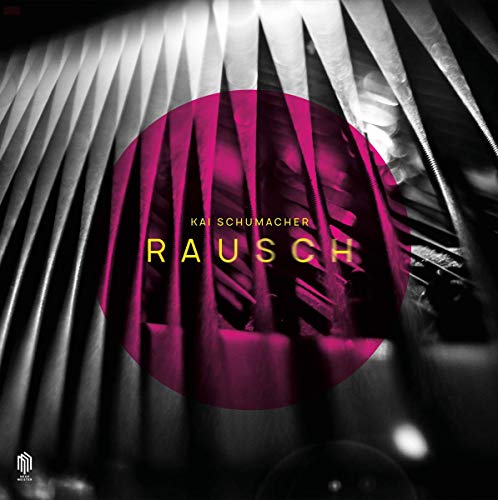 The vinyl record cover for "Kai Schumacher - Rausch" features a pink circle with yellow text.