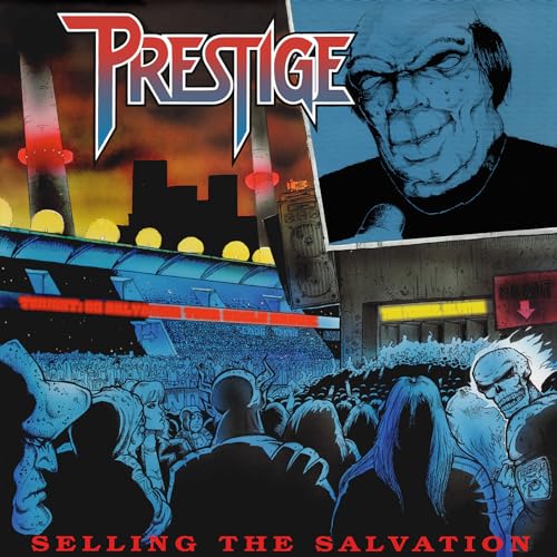 CD cover for "Selling The Salvation" by Prestige, featuring a distressed portrait.