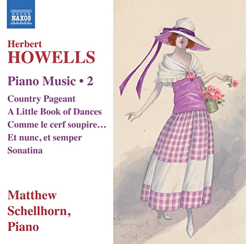 CD cover for Herbert Howells' piano music, featuring a vintage illustration.
