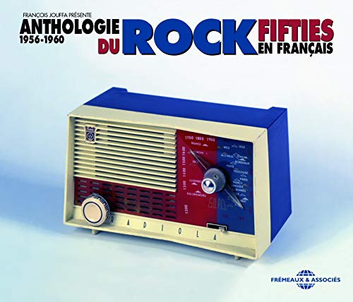 Vintage blue radio on a light blue background, album cover art.