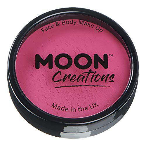 Pro Face & Body Paint Cake Pots by Moon Creations - Dark Pink - Professional Water Based Face Paint Makeup for Adults, Kids - 36g