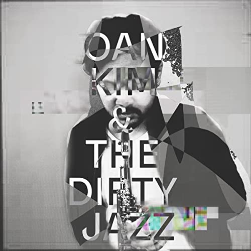 CD cover featuring a man with a trumpet, geometric shapes, and text.