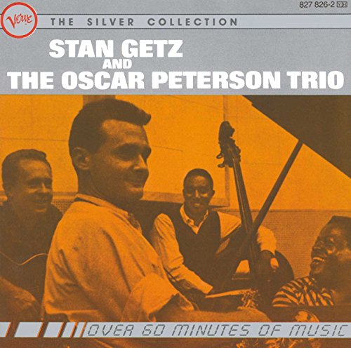 CD cover featuring Stan Getz and The Oscar Peterson Trio in sepia tones.