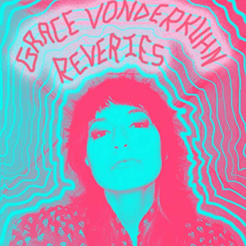 A pink and blue-toned album cover featuring a portrait of a person.