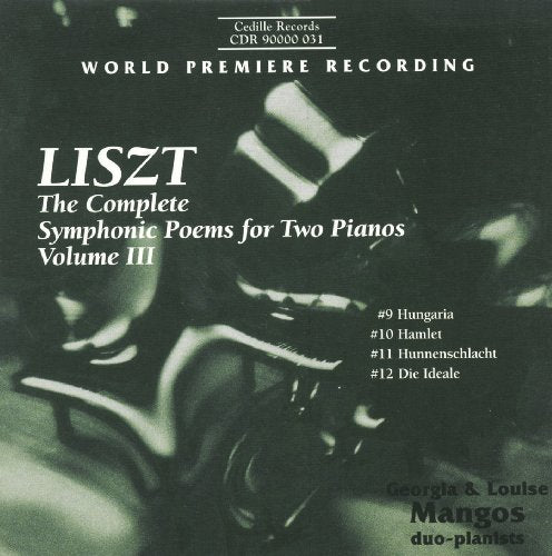 CD cover for Liszt’s symphonic poems performed by Georgia and Louise Mangos.