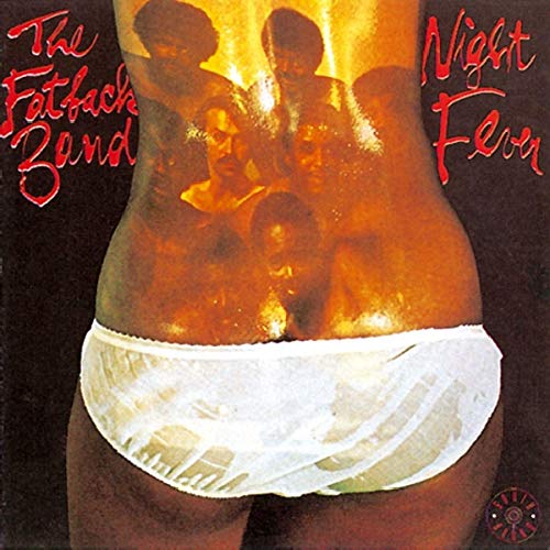 CD cover for The Fatback Band’s “Night Fever” with figures in silhouette.