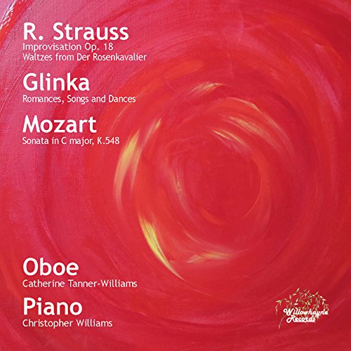 CD cover: red abstract swirl, oboe and piano music, composers listed.
