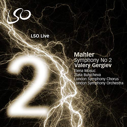 CD cover for Mahler’s Symphony No. 2 with a large white number 2.