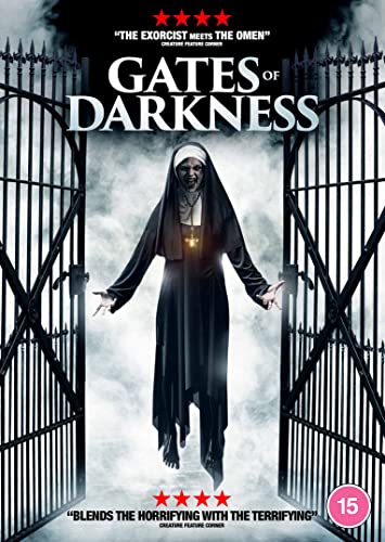 DVD cover for "Gates of Darkness" featuring a nun before iron gates.