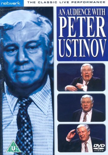 DVD cover featuring a large blue portrait of Peter Ustinov and three smaller photos.