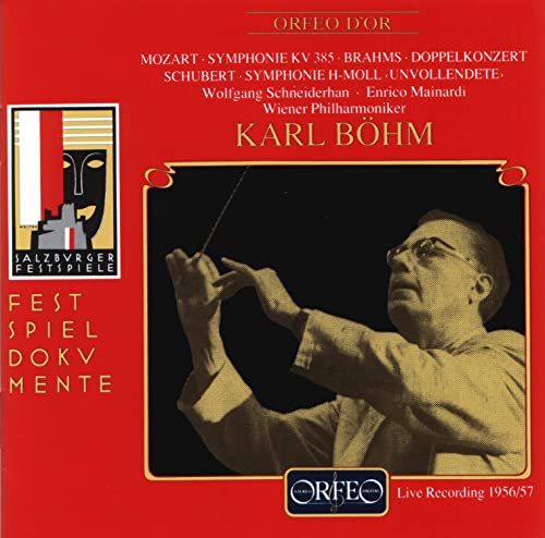 CD cover: conductor Karl Böhm in profile, red background, text details.