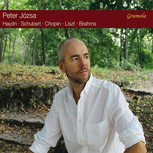 CD cover featuring portrait of pianist Péter Józsa in a forest setting.