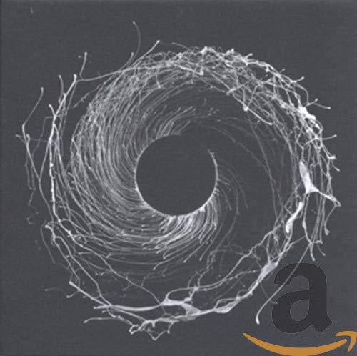CD cover with a swirling, abstract white design on a dark background.