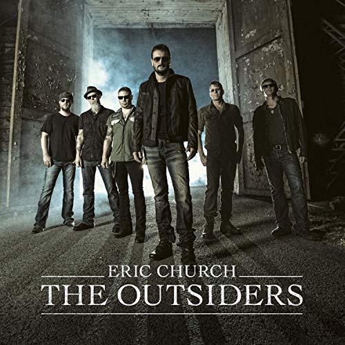 Eric Church and band members stand in a doorway, album cover.