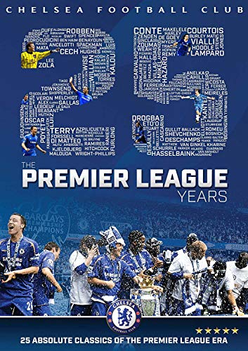 Chelsea FC Premier League Years DVD cover featuring player names and celebrations.