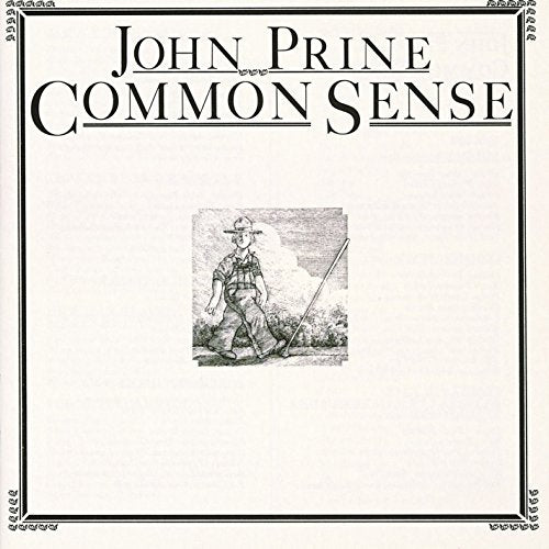 John Prine’s “Common Sense” CD cover with a sketched farmer illustration.