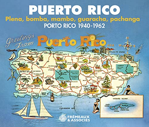 CD cover: map of Puerto Rico with illustrations and text.