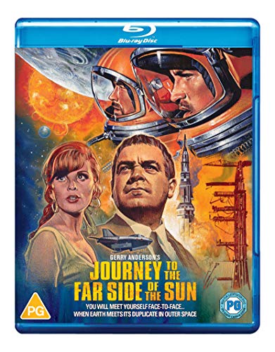 "Blu-ray case with cover art featuring a man, woman, and astronaut in space."