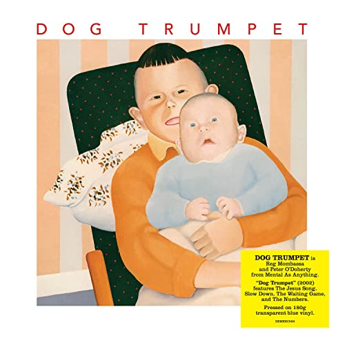 Album cover: two young boys, one holding a baby, against a striped background.