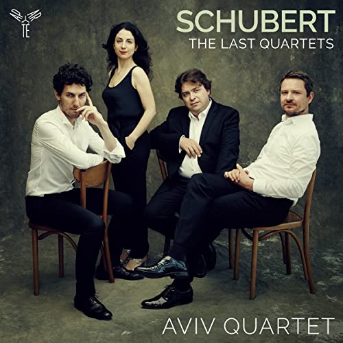 Aviv Quartet album cover for Schubert's "The Last Quartets" CD.