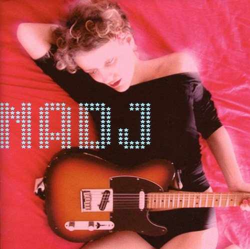 CD cover featuring a woman with a guitar and star-shaped text.