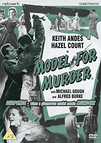 DVD cover for "Model For Murder" featuring figures and dramatic text.