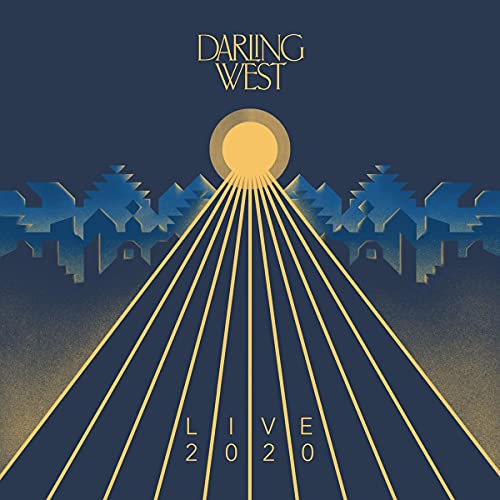 Darling West "Live 2020" vinyl album cover with sun and trees.