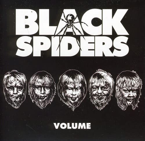CD cover for Black Spiders Volume, with band members’ portraits.