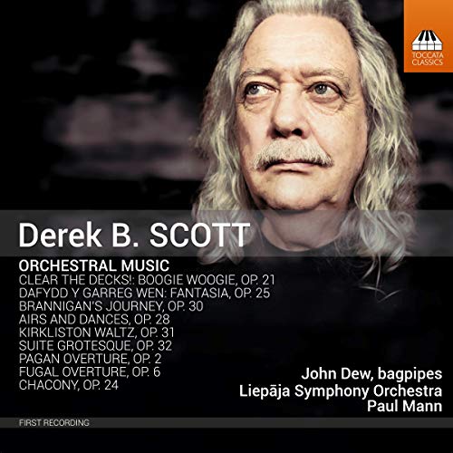 CD cover featuring portrait of composer Derek B. Scott with tracklist.
