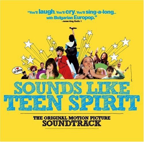 Sounds Like Teen Spirit" soundtrack CD cover, yellow background with film characters.