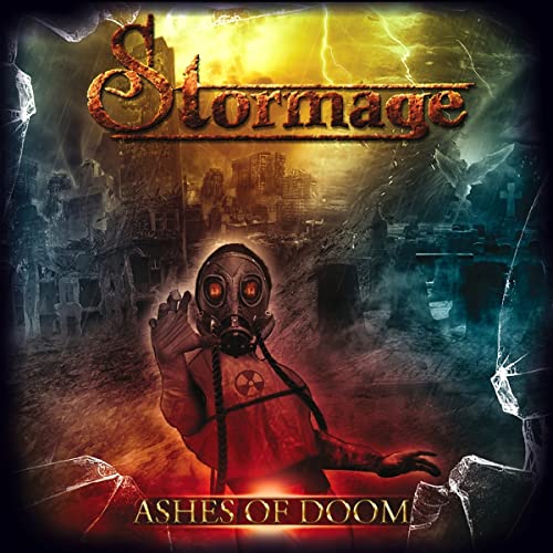 Album cover: "Stormage - Ashes Of Doom" with post-apocalyptic imagery.