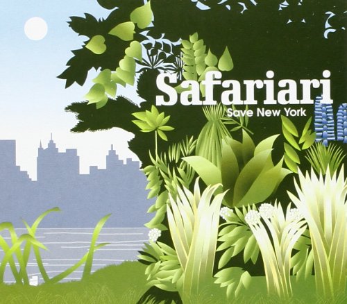 Album cover with green foliage and city skyline in the background.
