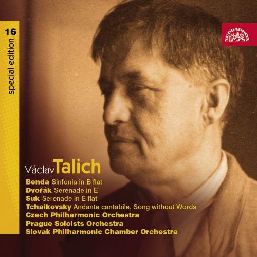 "CD cover with a man's portrait and yellow text on a brown background."