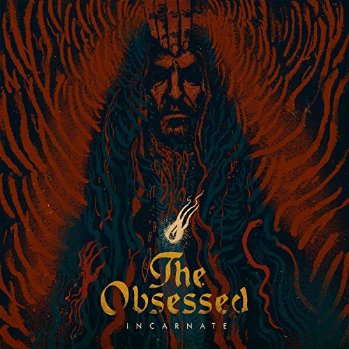 CD cover art featuring a stern man with fiery, textured wings.