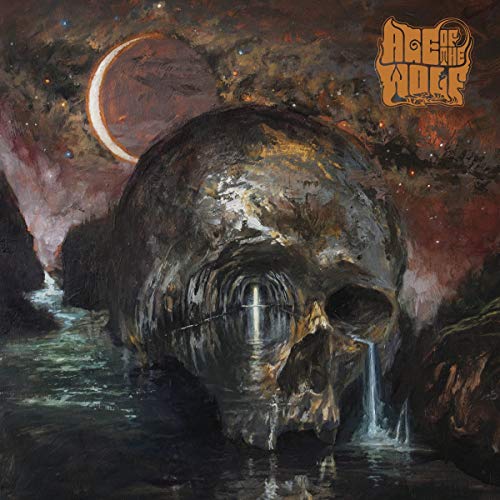 Album cover art featuring a skull with a waterfall and a crescent moon.