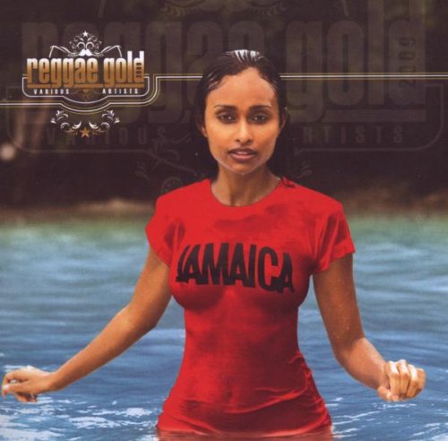 “Reggae Gold 2009” CD cover featuring a woman in water wearing a “Jamaica” shirt.